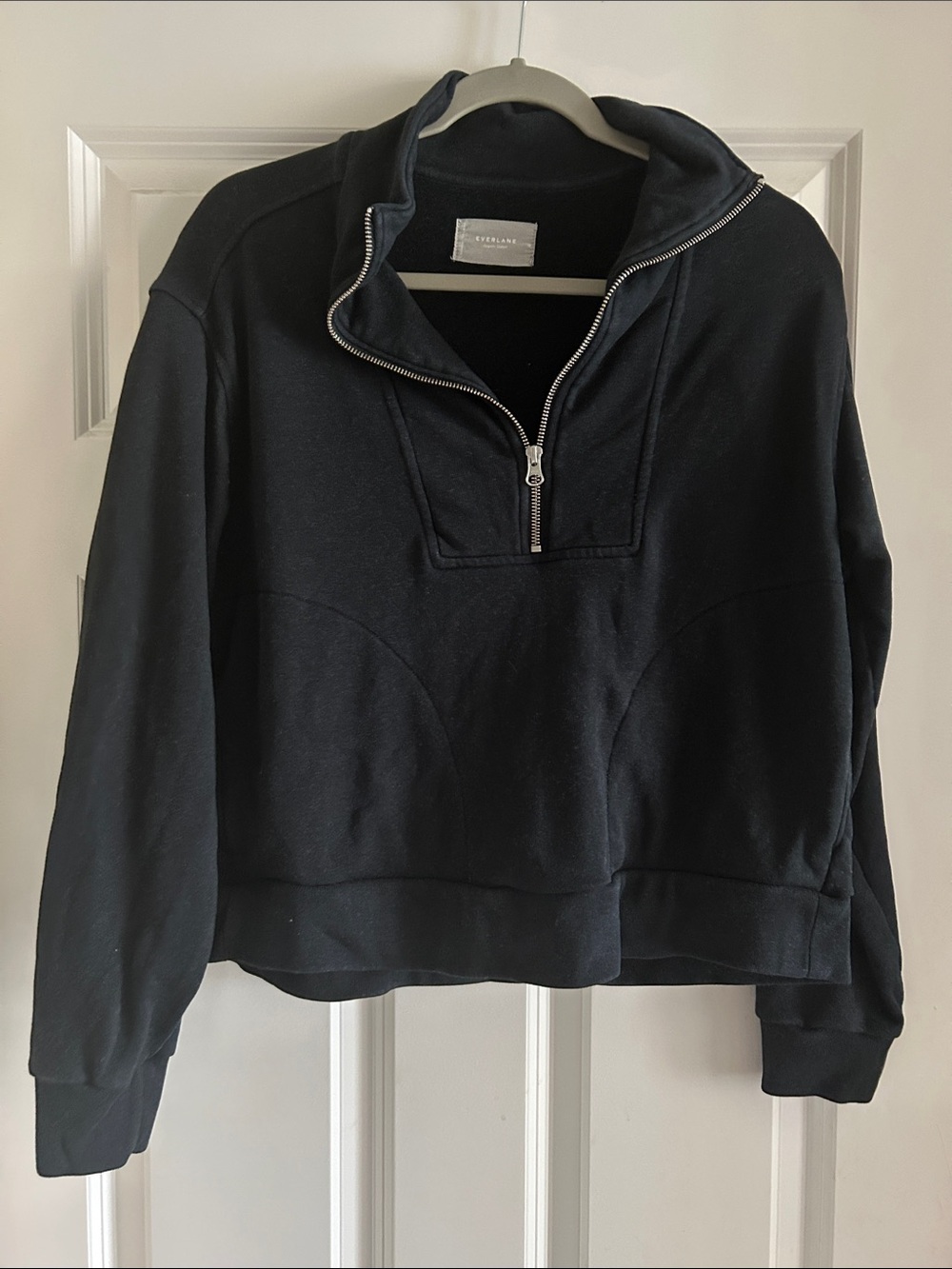 Everlane luxe fleece half zip sweatshirt size s